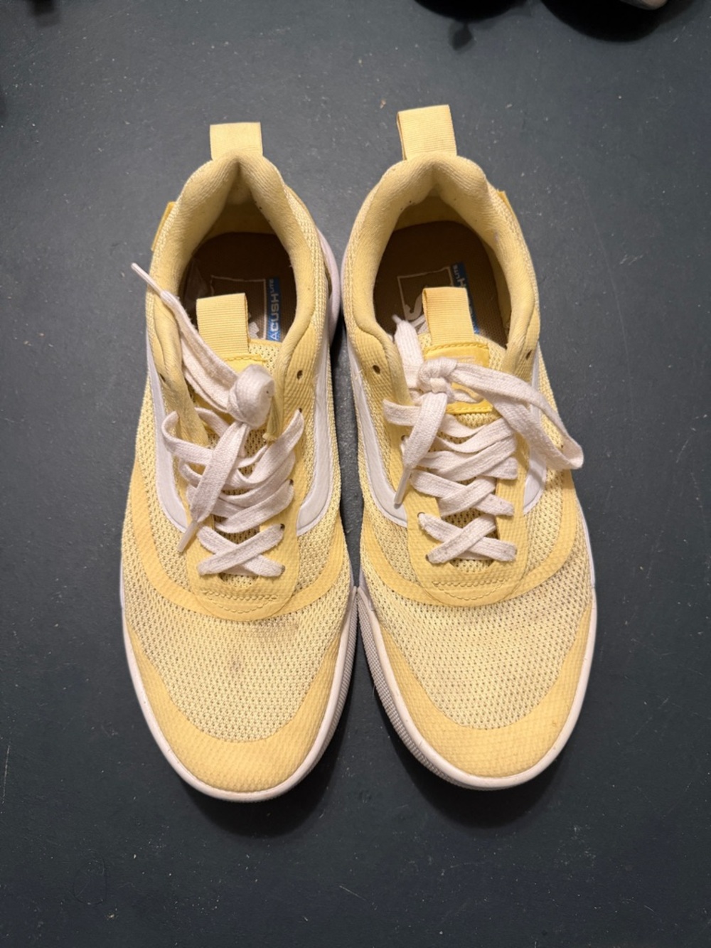 Vans Yellow and White Low-Top Sneakers